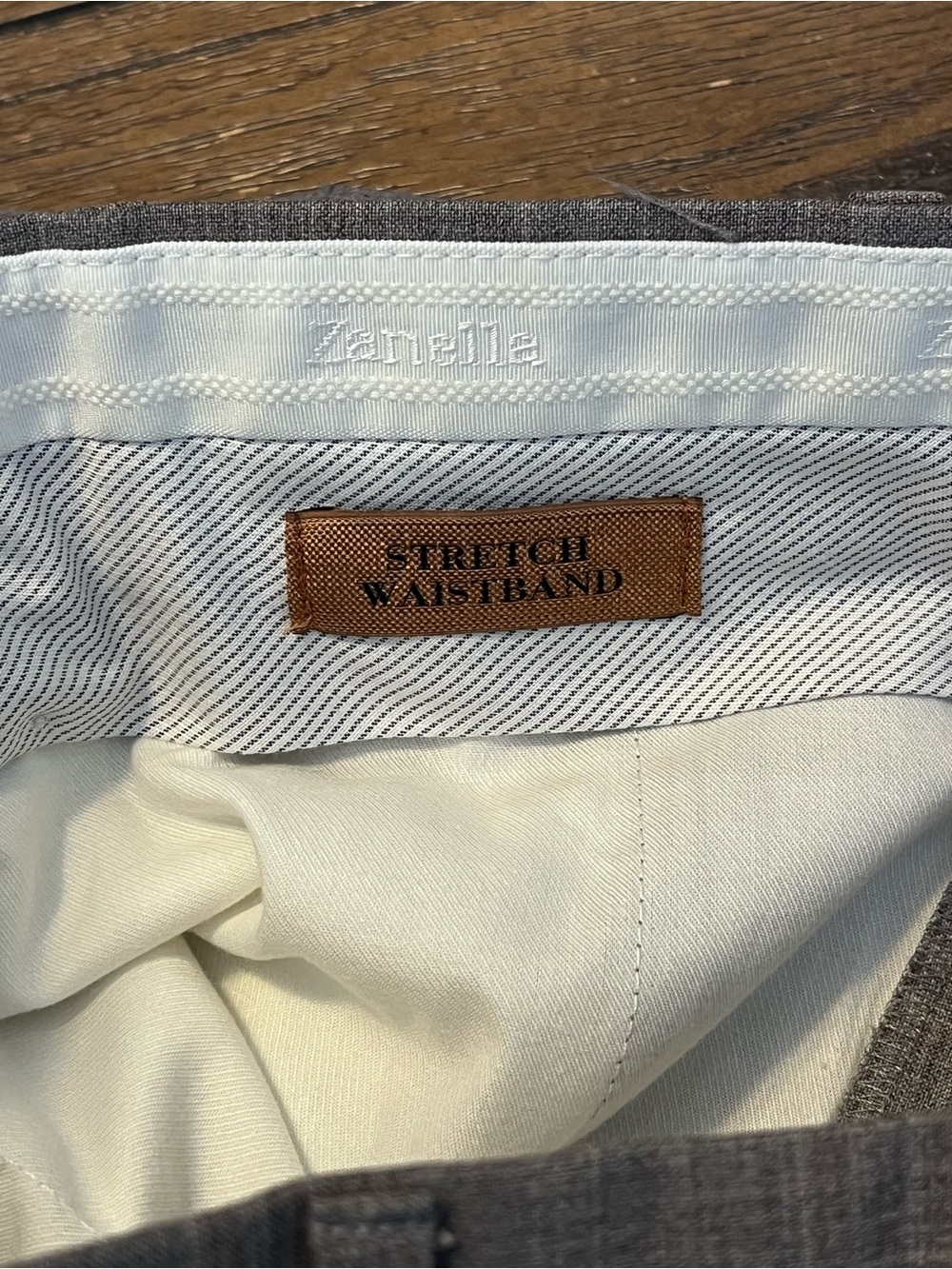 Zanella Devon Grey Plaid Dress Pants Mens 33x30 - Picture 4 of 9